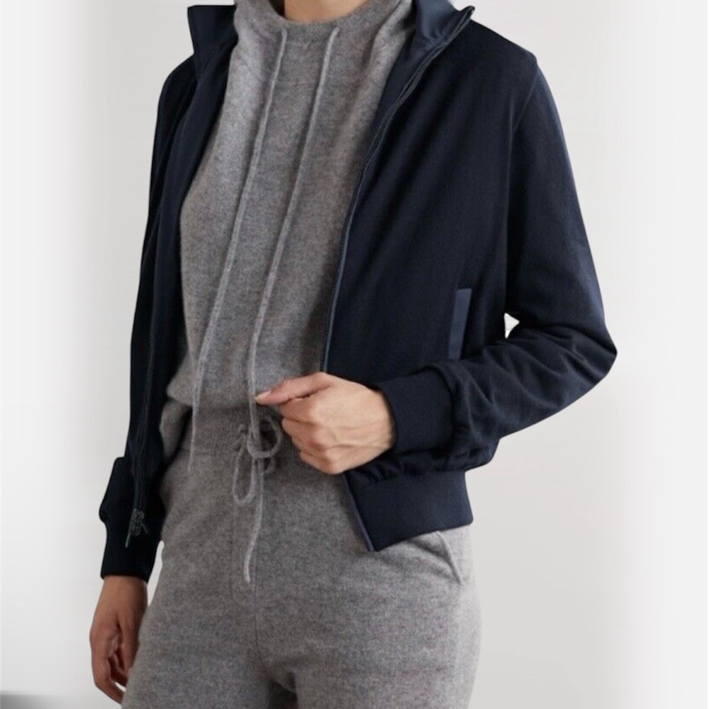 Loro Piana Reversible Shell And Cashmere Bomber Jacket - Blue